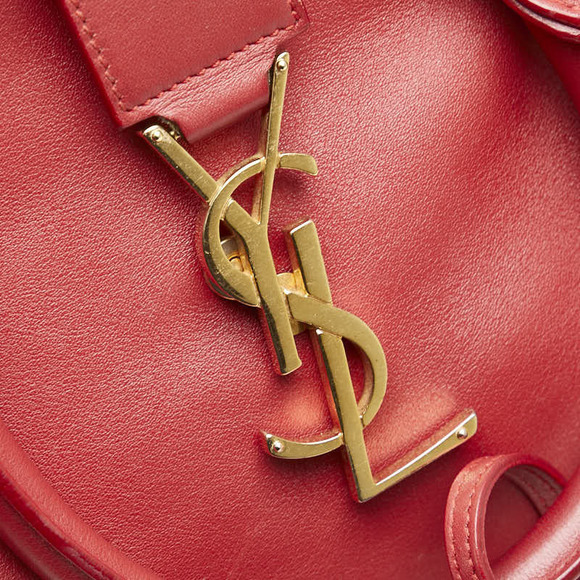 Saint Laurent Leather Bag Cabas Red Shoulder - Picture 4 of 8